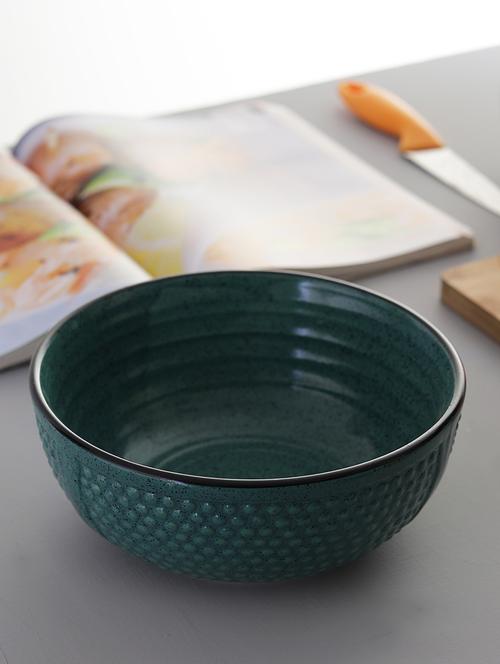 ergonomic crafted serving bowls: pristine blue color - 15090763 - Very Small Image - 1