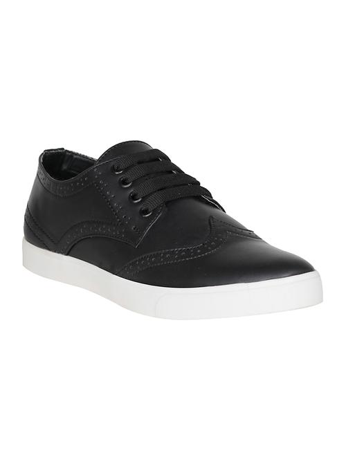 black synthetic lace up sneakers - 15090874 - Very Small Image - 1