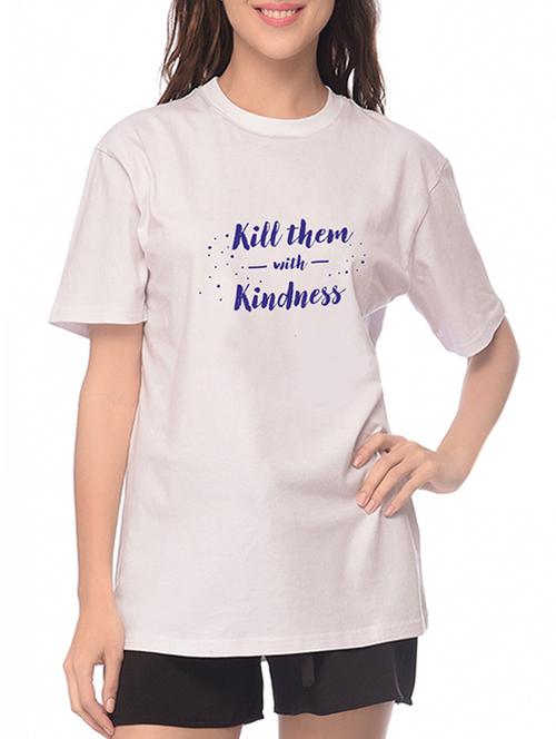 crew neck quirky printed tee - 15091296 - Very Small Image - 1