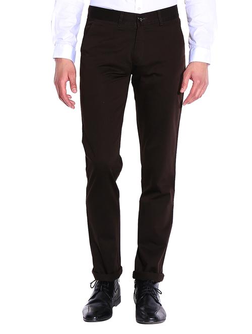 brown cotton chinos - 15091777 - Very Small Image - 1