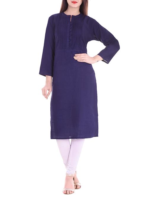 blue cotton kurta - 15092286 - Very Small Image - 1