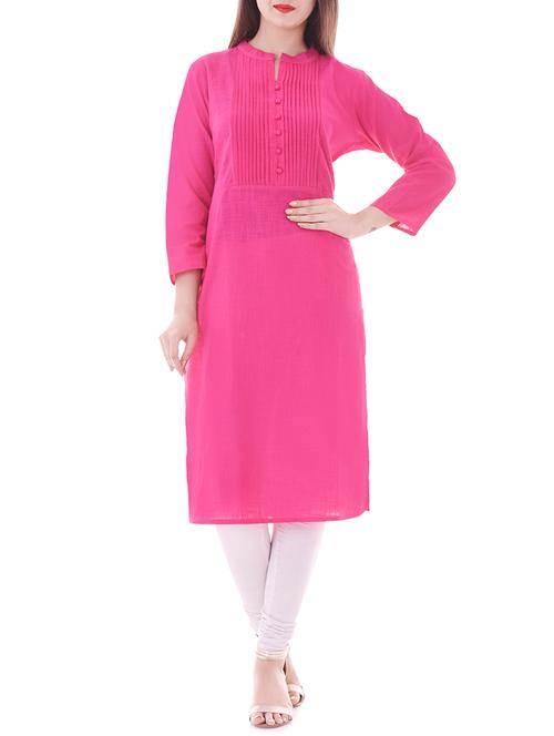pink cotton kurta - 15092288 - Very Small Image - 1