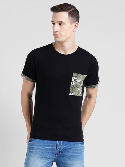 black cotton pocket t-shirt - 15092297 - Very Small Image - 1