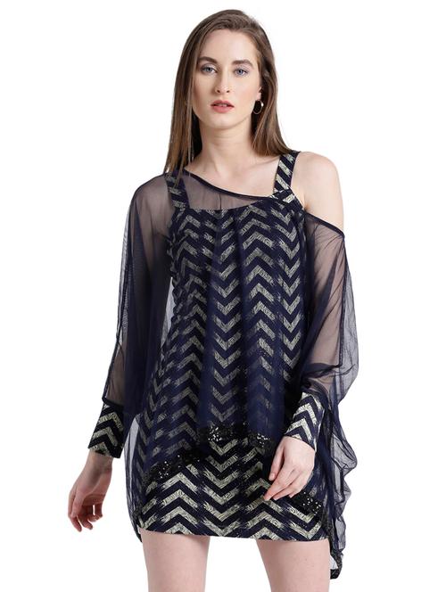 dark blue chevron sheath dress - 15092396 - Very Small Image - 1