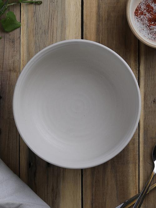 handcrafted matte finish 7" cream serving bowl -set of 2 - 15092472 - Very Small Image - 1
