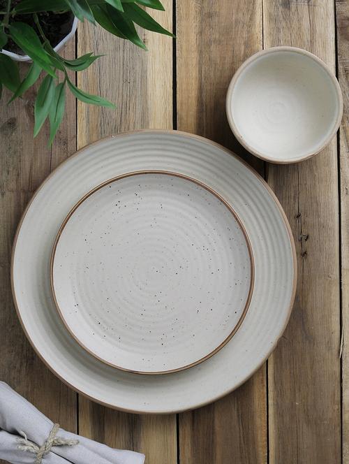 set of 12 handcrafted stoneware dinner set - 15092508 - Very Small Image - 1