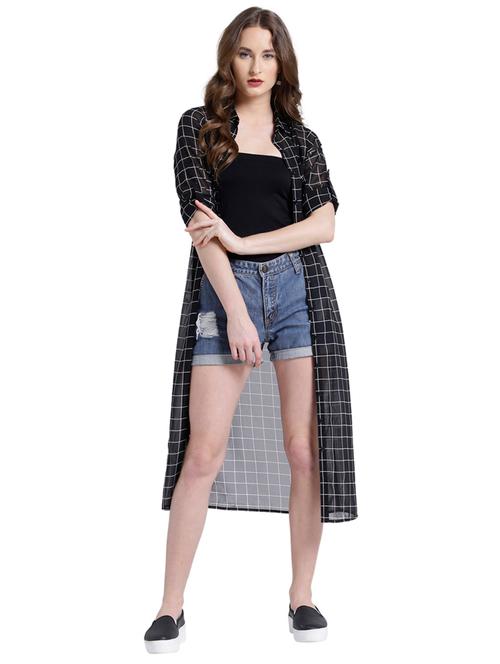 black checkered shrug - 15092599 - Very Small Image - 1