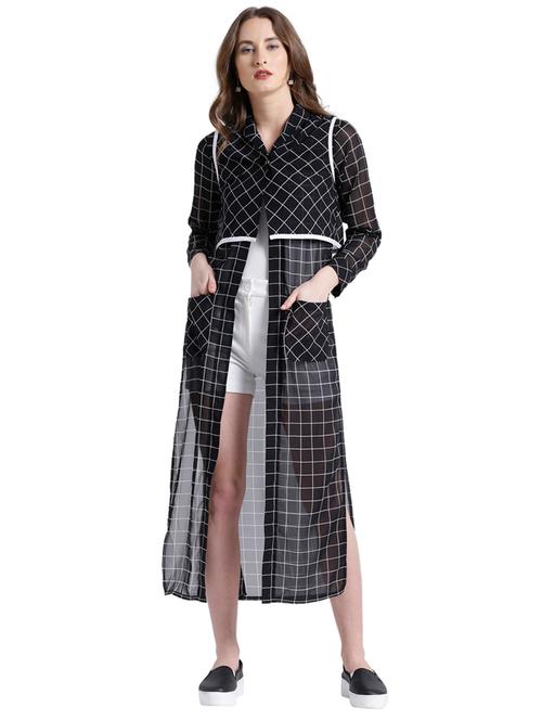 black checkered shrug - 15092601 - Very Small Image - 1