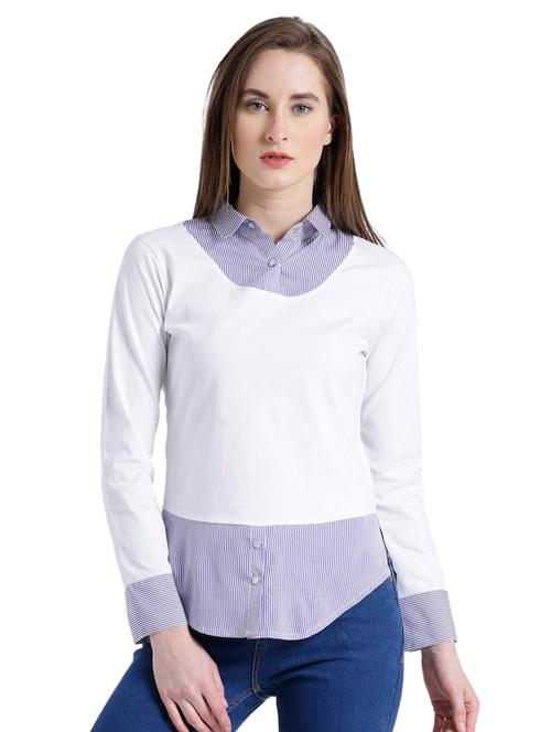 button detail striped top - 15092613 - Very Small Image - 1