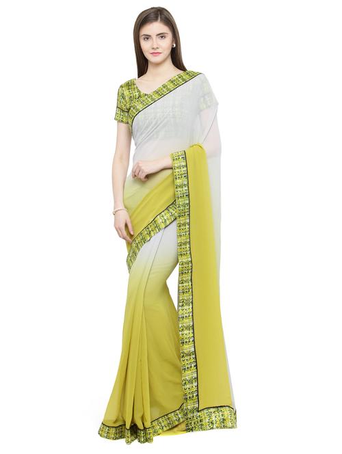 bordered green saree - 15093265 - Very Small Image - 1