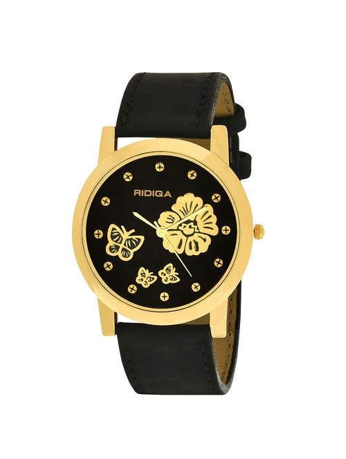 ridiqa printed dial leather watch - 15093545 - Very Small Image - 1
