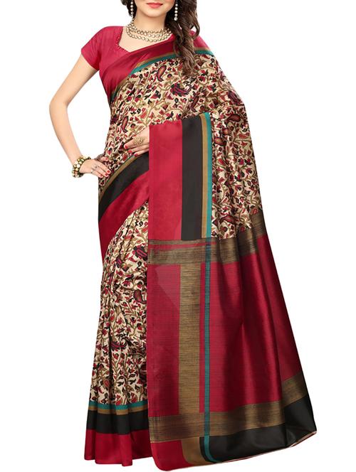 beige art silk mysore saree with blouse - 15094211 - Very Small Image - 1