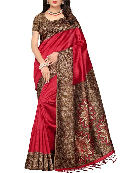 pink art silk mysore saree with blouse - 15094272 - Very Small Image - 1
