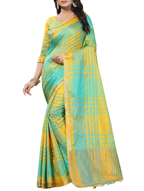 yellow art silk mysore saree with blouse - 15094290 - Very Small Image - 1