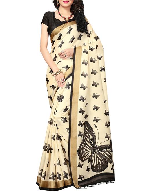 beige art silk mysore saree with blouse - 15094356 - Very Small Image - 1