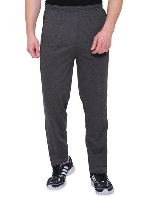 grey cotton full length track pant - 15096102 - Very Small Image - 1