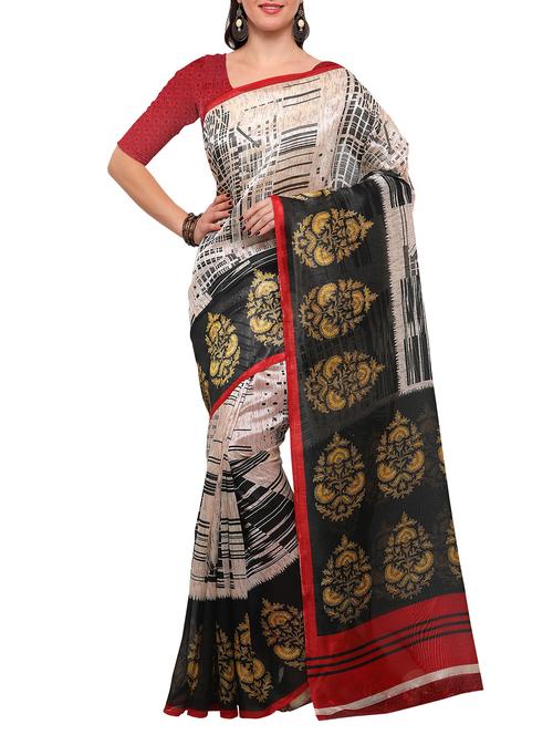 cream art silk bhagalpuri saree with blouse - 15097211 - Very Small Image - 1