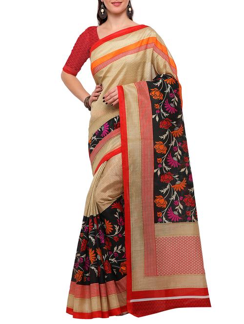 beige art silk bhagalpuri saree with blouse - 15097212 - Very Small Image - 1