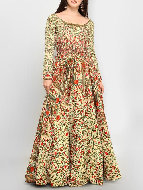 kalamkari print flared gown - 15097808 - Very Small Image - 1