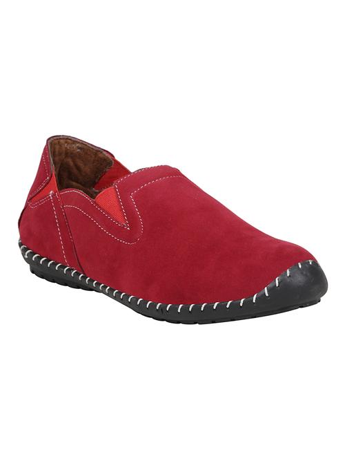 red suede casual slipon - 15099633 - Very Small Image - 1