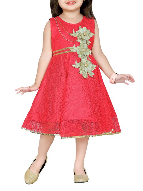 girls round neck sleeveless frock - 15099882 - Very Small Image - 1