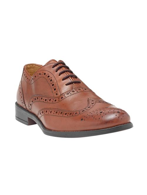 tan leather lace-up brouges - 15101049 - Very Small Image - 1
