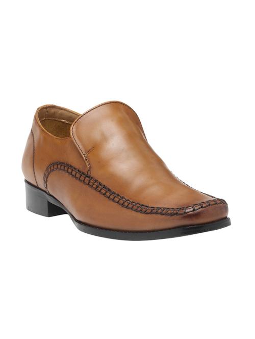 tan leather formal slipon - 15101052 - Very Small Image - 1