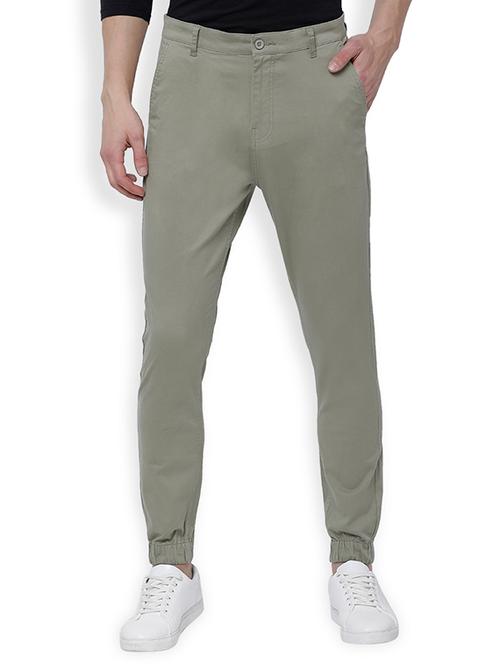 grey cotton blend jogger - 15101381 - Very Small Image - 1