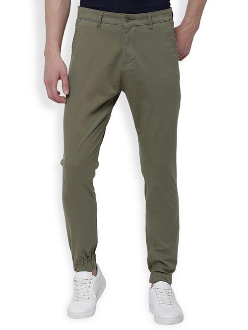 green cotton blend jogger - 15101390 - Very Small Image - 1