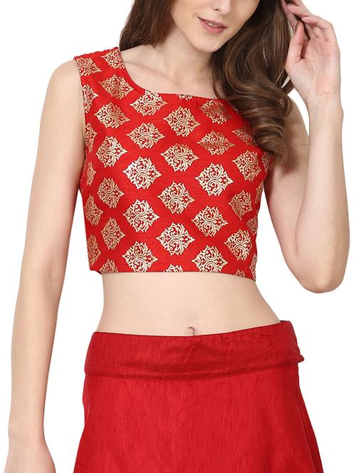 red silk printed blouse - 15102030 - Very Small Image - 1