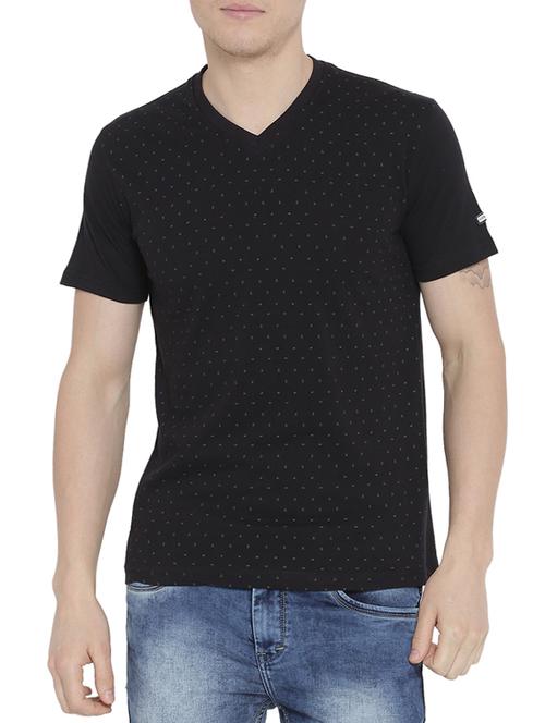 black cotton blend tshirt - 15102316 - Very Small Image - 1
