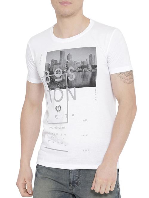 white cotton blend tshirt - 15102323 - Very Small Image - 1