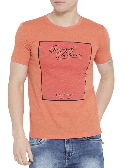 orange cotton blend tshirt - 15102338 - Very Small Image - 1