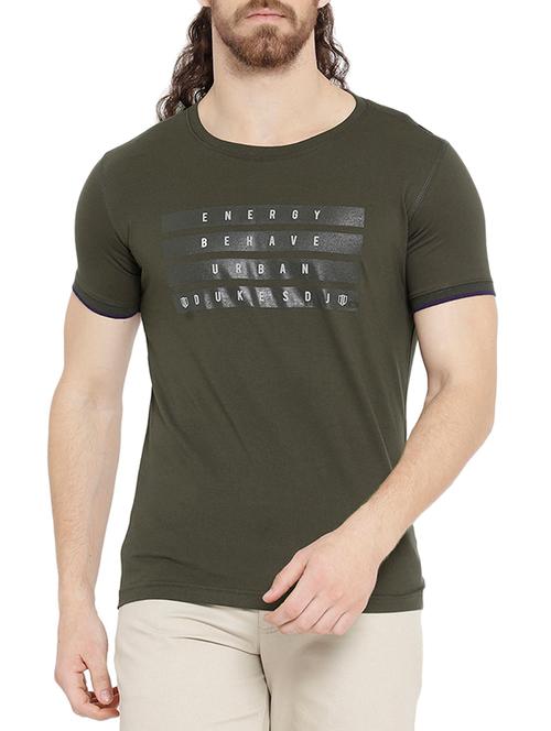 olive green cotton tshirt - 15102364 - Very Small Image - 1