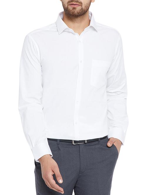 white cotton formal shirt - 15102858 - Very Small Image - 1