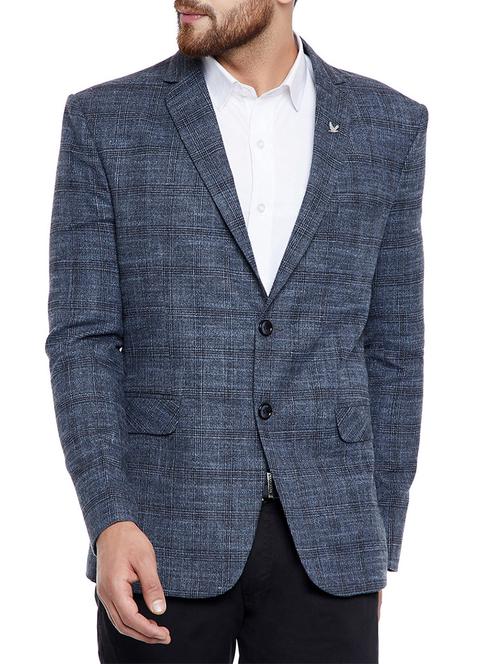grey wool & polyester blend casual blazer - 15102887 - Very Small Image - 1