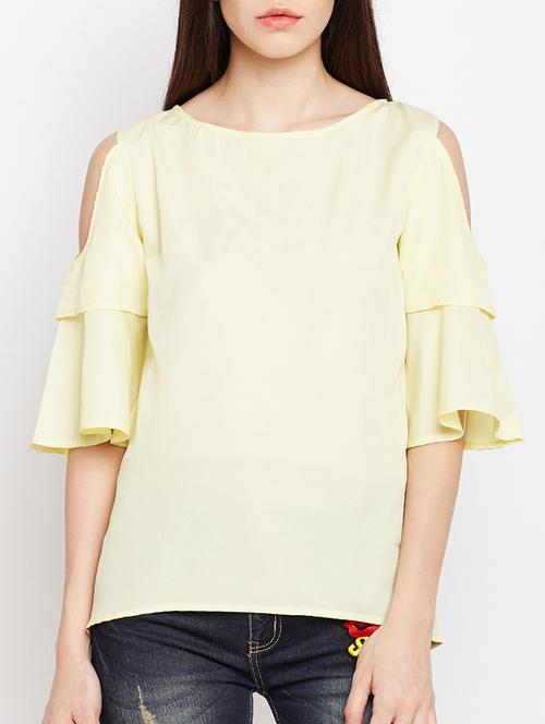 cold shoulder bell sleeved top - 15104184 - Very Small Image - 1