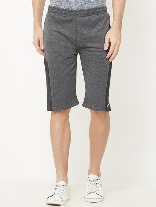 grey cotton blend shorts - 15104291 - Very Small Image - 1