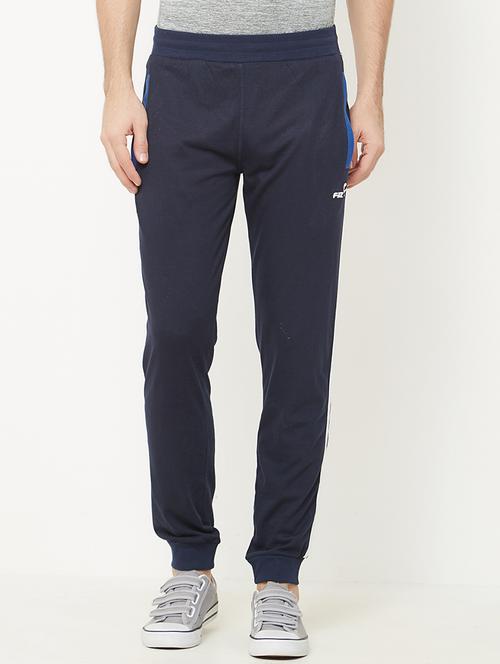 navy blue cotton full length jogger - 15104305 - Very Small Image - 1
