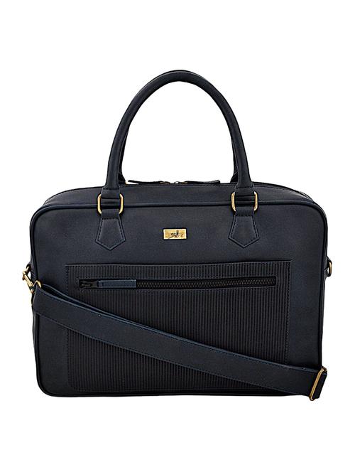 blue leatherette laptop bag - 15105161 - Very Small Image - 1