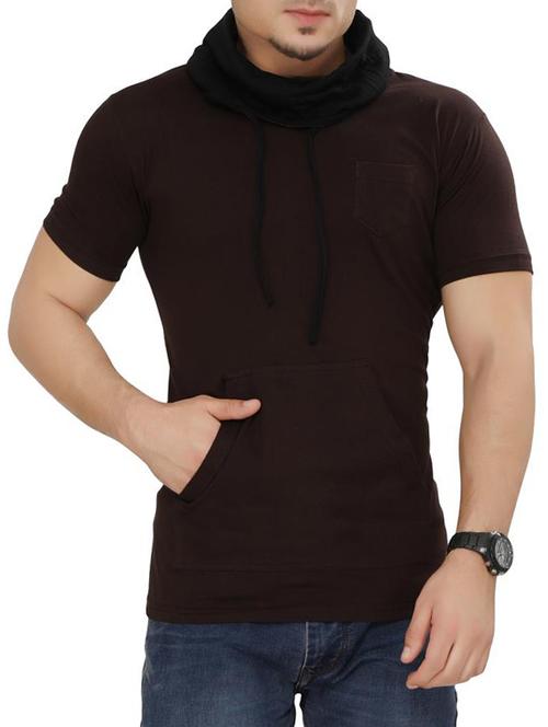 brown cotton pocket t-shirt - 15111377 - Very Small Image - 1