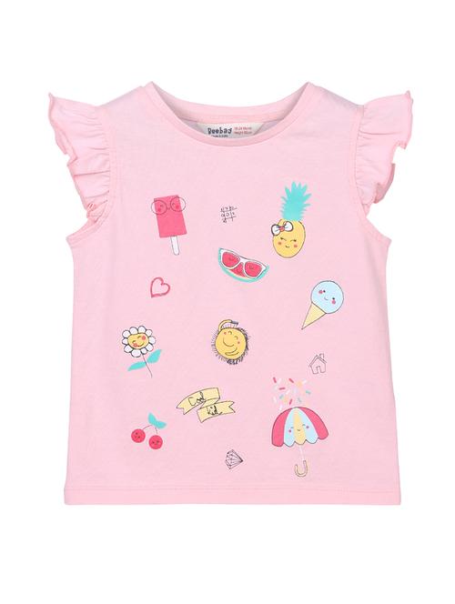ruffle sleeve quirky print top - 15112422 - Very Small Image - 1