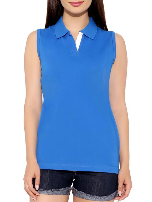 solid blue cotton tee - 15112961 - Very Small Image - 1