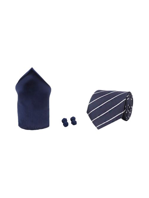 blue micro fiber tie - 15114582 - Very Small Image - 1