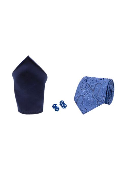 blue micro fiber tie - 15114583 - Very Small Image - 1
