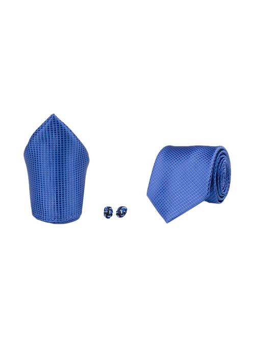 blue micro fiber tie - 15114585 - Very Small Image - 1