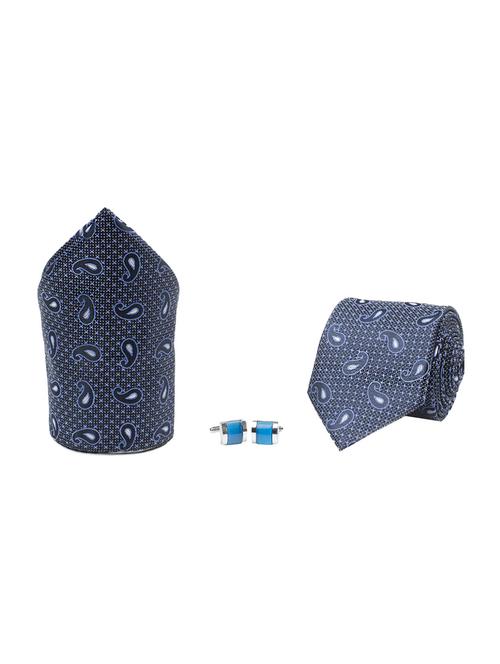 blue micro fiber tie - 15114601 - Very Small Image - 1
