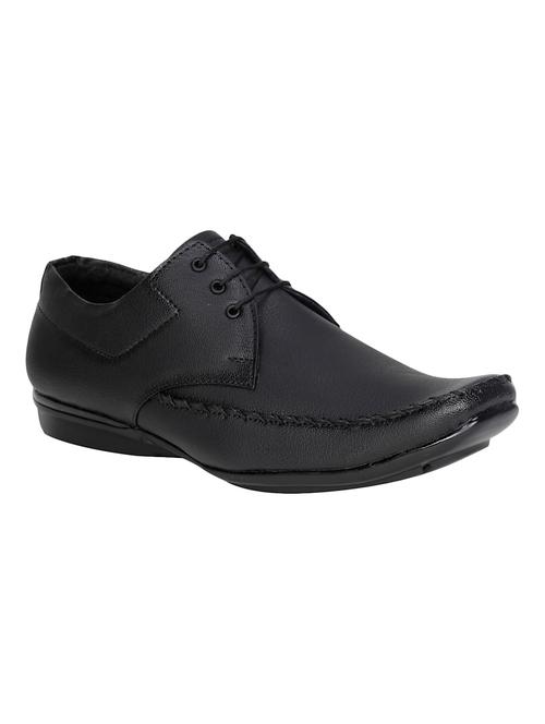 black leatherette lace-up derby - 15115777 - Very Small Image - 1