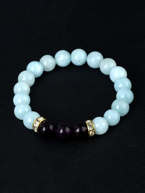 blue metal beaded bracelet - 15116928 - Very Small Image - 1