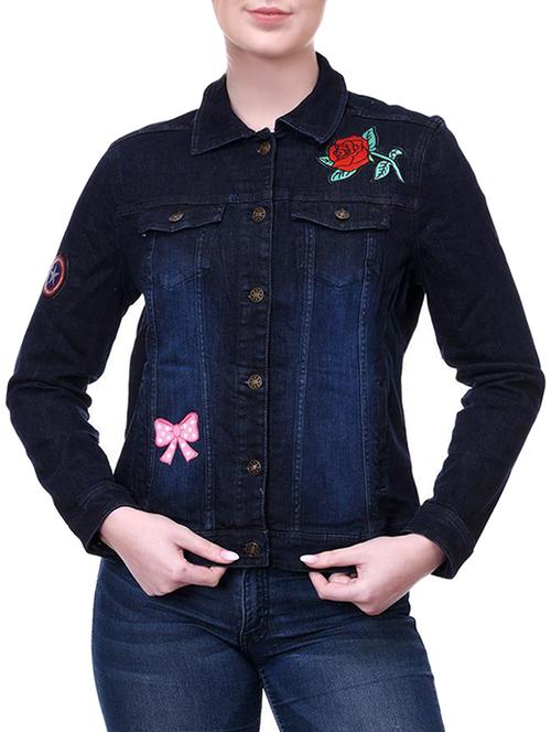 dark blue denim summer jacket - 15117020 - Very Small Image - 1